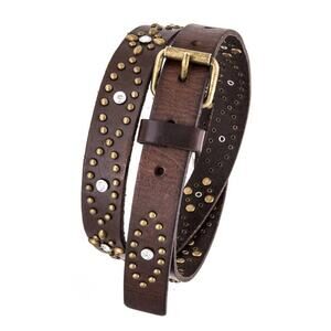 Floral Studded Burnished Belt